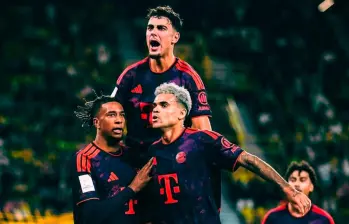 Luis Díaz y Michael Olise integran el tridente más temido de la Bundesliga junto a Harry Kane. FOTO: X LuisFDiaz19