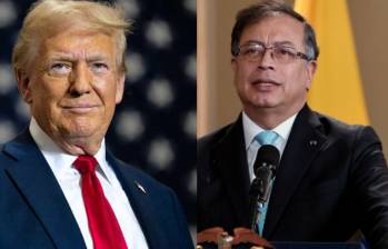 Donald Trump, presidente de Estados Unidos, y Gustavo Petro, presidente de Colombia. Fotos: AFP