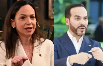 María Corina Machado y Abelardo de la Espriella tuvieron un encuentro virtual. FOTOS: Getty y Manuel Saldarriaga