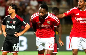 Jhon Durán en el duelo vs. Casa Pia. FOTO: X SLBenfica