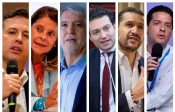 Los precandidatos de derecha defendieron la vigencia de la Constitución de 1991 como pilar de la democracia y llamaron a proteger las instituciones y el voto libre. FOTOS: COLPRENSA
