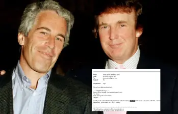 Los documentos parecen mostrar que el presidente Donald Trump fue mencionado varias veces por el fallecido delincuente sexual Jeffrey Epstein en emails que intercambió con su socia Ghislaine Maxwell. FOTO: Getty 