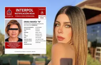 Captura en Venezuela de Érika María “N”. FOTOS: Interpol - cortesía