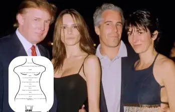 Publicaron carta de cumpleaños de Donald Trump a Jeffrey Epstein. FOTO: GETTY