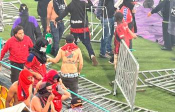 Estos fueron algunos de las hechos que se vivieron al final del compromiso entre DIM y Nacional, que dejó como campeón al verde paisa. FOTO: Cortesía