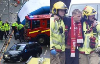 Mientras hinchas ‘reds’ festejaban el título del Liverpool en las calles, un hombre atropelló a varios aficionados con su auto. FOTOS: Tomada de redes sociales