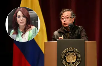 Presidente Gustavo Petro y Gloria Arizabaleta, representante de la Comisión de Acusación. Foto: Colprensa y redes sociales