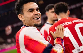 El extremo colombiano, exjugador del Liverpool, es consolidado como el tercer jugador con mayor contribución ofensiva del equipo esta temporada. FOTO: Tomada de redes sociales @FCBayern y @LuisFDiaz19