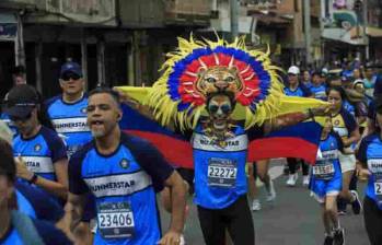 Maratón que se vivió en Medellín donde participaron deportistas y ciudadanos. Fecha de evento: 21/04/2024. Foto: Andrés Camilo Suárez Echeverry.