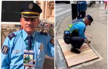 Luis Alfonso González lleva 34 años como agente de tránsito y espera jubilarse en 2024. FOTOS Cortesía