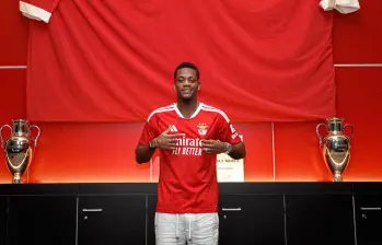 Jhon Jáder Durán fue oficializado como refuerzo del Benfica para la siguiente temporada. Foto: Tomada de X @SLBenfica