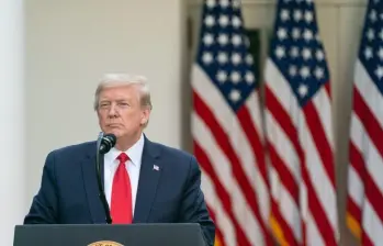 El presidente de Estados Unidos, Donald Trump, en una comparecencia en la Casa Blanca. Foto: Europa Press