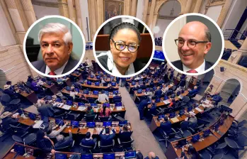 De izquierda a derecha: Jaime Humberto Tobar, María Patricia Balanta y Carlos Camargo. FOTO: JAVIER GONZÁLEZ PENAGOS/PRENSA SENADO