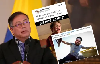 Fin del gobierno de Gustavo Petro, estas son las reacciones y memes que son tendencia en Colombia. Foto: redes sociales / colprensa