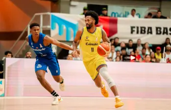 Braian Angola fue otro de los destacados de Colombia en la victoria 80-78 ante Venezuela en Cali. FOTO Fiba