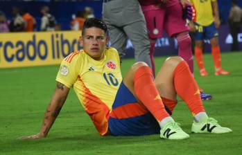 James tras perder la final de la Copa América contra Argentina. FOTO: CUENTA DE X @jamesdrodriguez