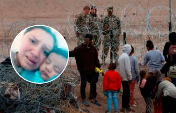 Mireya López, su hijo de dos meses Juan Nicolás, su esposo y otra hija de 16 meses, fueron llevados a la frontera con México para su deportación. FOTO: Getty y captura de video