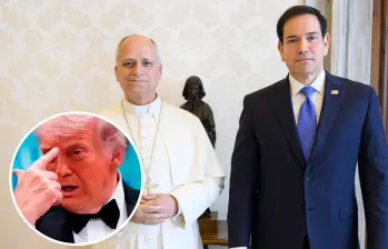 Marco Rubio y Papa León XIV durante su encuentro en el Vaticano. Foto: Vatican Media / Getty