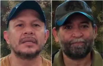 Ellos son los dos funcionarios de la Fiscalía que el ELN secuestró en Arauca. FOTOS: Captura de video 