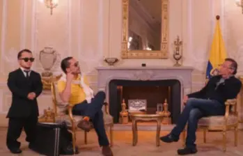 Juanpis González sostuvo una conversación con Gustavo Petro en la Casa de Nariño. Foto: Captura de video