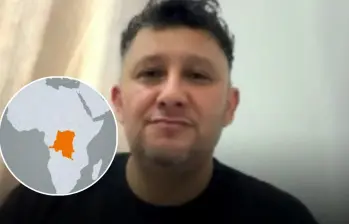 Jorge Cubillos, uno de los colombianos deportados al Congo tras su proceso migratorio en EE. UU. FOTO: redes sociales, swisscontact.org.