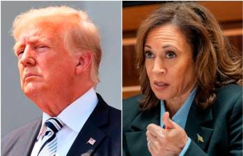 Donald Trump, candidato por el partido Republicano; y Kamala Harris, candidata por el Demócrata. FOTOS: Getty y tomada de X @VP 