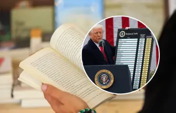 Donald Trump fue uno de los presidentes que más popularizó la palabra arancel en este 2025. FOTOS: Camilo Suárez Echeverry y Getty