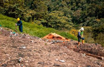 En la actualidad, solo la mitad de la basura que produce La Ceja va a su relleno sanitario; la idea es que prácticamente nada se entierre en un futuro. FOTO: Cortesía EPLC 