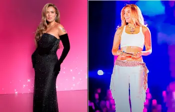 Karol G en abril de 2025 en el lanzamiento de su documental en Medellín y en enero de 2026, en su aparición en el escenario, en el show de Bad Bunny el pasado fin de semana. FOTOS EL COLOMBIANO y Cortesía Cristian David García @crisdying_ph