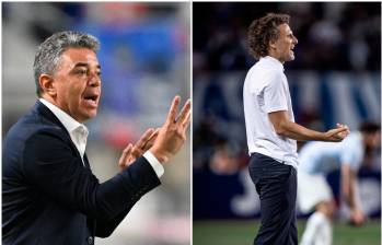 Marcelo Gallardo y Diego Forlán, dos leyendas del fútbol sudamericano. FOTOS: X Conmebol y Uruguay