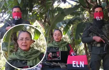 Alias Silvana Guerrero, comandante del Frente de Guerra Nororiental del ELN, reapareció tras la orden del Gobierno de Abelardo de la Espriella de intensificar las operaciones militares contra esa guerrilla. Foto: Captura de video