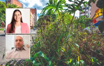 El tema de los contratos para mantenimiento de zonas verdes de Medellín tomó relevancia debido al descuido que estas áreas mostraron en la anterior administración. En la foto, la exsecretaria de Infraestructura de Medellín, Natalia Urrego Arias, y al exgerente de Metroparques, Jorge Enrique Liévano Ospina. FOTO El Colombiano
