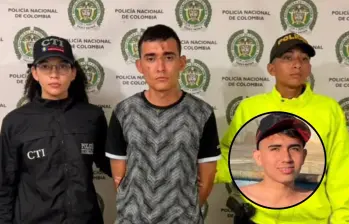 El CTI y la Policía durante la captura de Diego Esteban Raigoza Osorio, sospechoso de asesinar a Gabriel Arenas. Foto: Cortesía