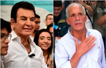 Salvador Nasralla, candidato del Partido Liberal (PL); y Nasry Asfura, candidato del Partido Nacional (PN). Ambos son de derecha. FOTOS: Tomada de X @SalvaPresidente y AFP