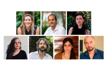 En las fotografías podemos ver a algunos de los esctiores mencionados en el texto. 1. Sara Jaramillo 2. Esteban Duperly. 3. Lina Parra Ochoa. 4. Isabel Botero. 5. Jorge Iván Agudelo. 6. Lorena Salazar Masso. 7. Gilmer Mesa.