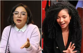 La representante Jennifer Pedraza y la designada viceministra de Juventudes, Juliana Guerrero. FOTOS: Colprensa y cortesía 