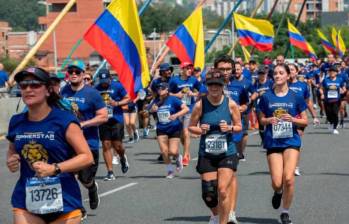 Participantes de la carrera Corre Mi Tierra en la ciudad de Medellín. FOTO: CAMILO SUÁREZ ECHEVERRY