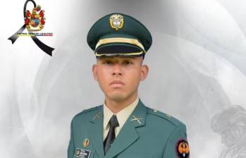 La víctima mortal fue el subteniente Ronald Darío Bedoya Rivero. FOTO: EJÉRCITO NACIONAL.