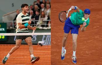 Carlos Alcaraz, de 22 años, ganó el último enfrentamiento entre los dos tenistas. Fue en la final del Abierto de Roma, el 18 de mayo. FOTO getty