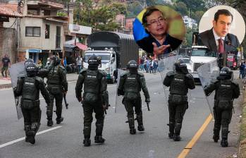 El expresidente Gustavo Petro convocó marchas para el 14 de octubre, unos días después de que se firme el decreto en el que ha trabajado el ministro del Interior Rodrigo Lara. Fotos: Manuel Saldarriaga y Presidencia