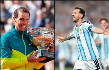 Rafa Nadal y Lionel Messi intercambiaron elogios. FOTO: Instagram RafaelNadal y lionelmessi