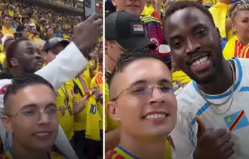 Hinchas de la Selección Colombia honraron el himno de la selección de República Democrática del Congo en el Mundial 2026. FOTOS: Capturas de video 