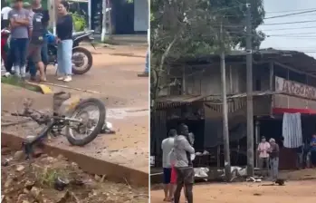 Una motobomba explotó en Calamar, Guaviare. FOTOS: Tomadas de redes 