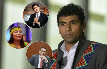 Ya se definieron las curules para el periodo 2026-20230. Arriba: Wadith Manzur; en el medio: Martha Peralta; abajo: Didier Lobo. Atrás: David Racero. FOTOS: COLPRENSA Y CONGRESO. 