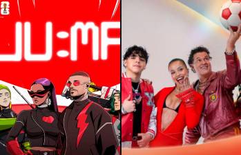 Así se han promocionado ambas canciones que aunque no son las oficiales del Mundial van a sonar desde ya para ambientar la fiesta del fútbol. FOTOS Cortesía