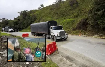 Adelante, imágenes del saqueo. Atrás, imagen de referencia del corredor entre Yarumal y Valdivia Foto: Andrés Camilo Suárez Echeverry