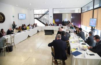 El presidente, Gustavo Petro, realizó una reunión en privado con los principales miembros de su gabinete, con el fin de evaluar el trabajo en general y el proceso de cada uno de ellos en las tareas designadas por el jefe de Estado. FOTO: COLPRENSA