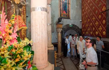 El presidente anunció una inversión de $6.200 millones para la reconstrucción de la basílica de Buga. Foto Colprensa/Presidencia de la República. 