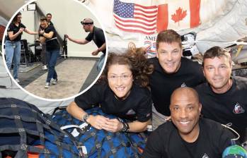 Astronautas de Artemis II: Reid Wiseman, Christina Koch, Victor Glover y Jeremy Hansen durante su misión. Foto: NASA