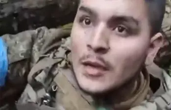 Él es William Andrés Gallego, el colombiano capturado por Rusia en Ucrania.Foto: captura de video redes sociales